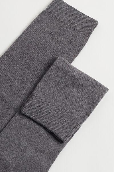 Grey Cashmere Long Socks, , large image number 2