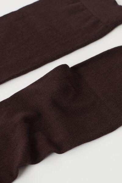 Brown Cashmere Long Socks, , large image number 2