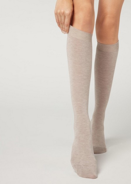 Calzedonia - Natural Sand Blend Long Socks With Cashmere, Women