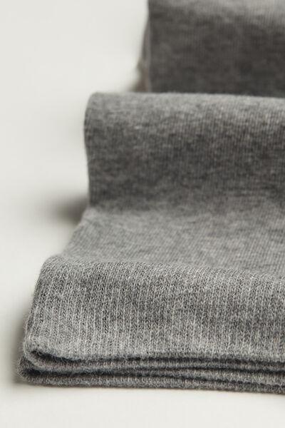 Calzedonia - Grey Blend Long Satin Cotton Socks - One-Size