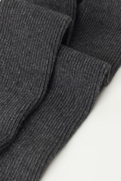 Grey Openwork Wool Over-The-Knee Socks, 5501_9550, large image number 2
