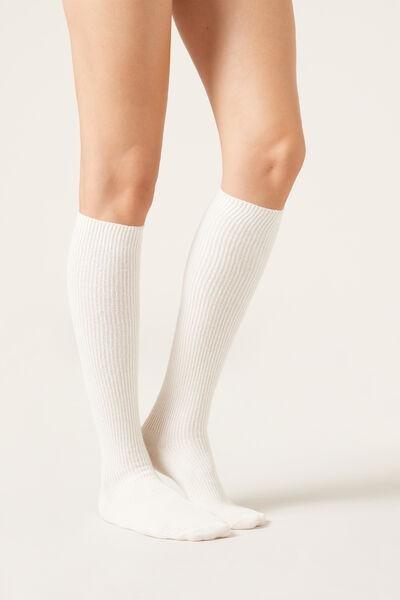 CREAM CASHMERE Long Socks with Cashmere, 5501_208D, large image number 0