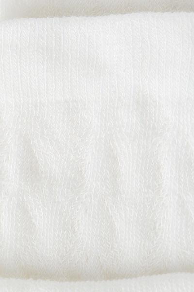 Cream Openwork Mid-Calf Socks, , large image number 2