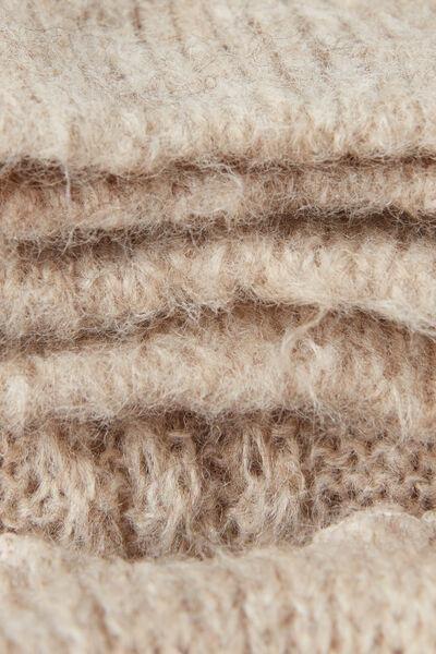 Natural Print Geometric Design Leg Warmers, , large image number 1