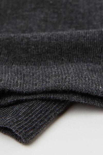 Grey Ribbed Long Socks, 5501_162D, large image number 2