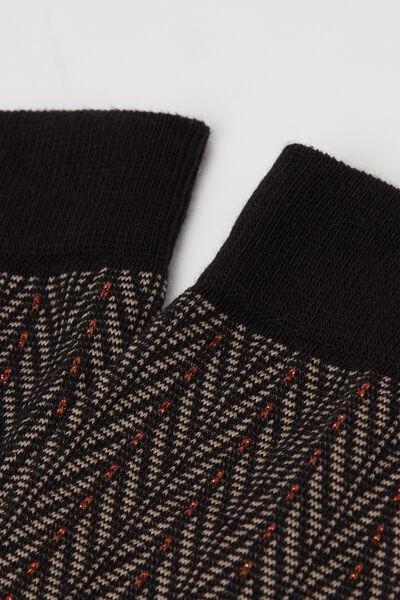 Black Long Cotton Socks, 5501_019, large image number 1