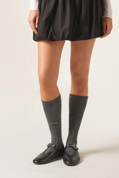 Grey Long Socks With Cashmere, 5501_181D, large image number 0