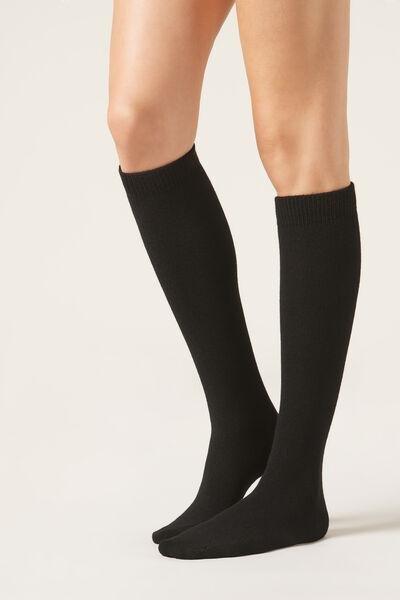 BLACK CASHMERE Long Socks with Cashmere, 5501_203D, large image number 0