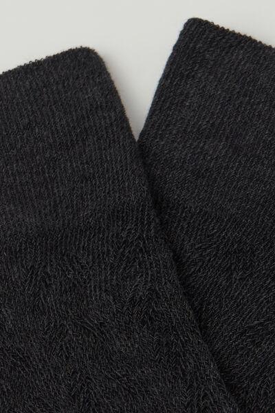 Grey Cotton Over-The-Knee Socks, 5501_358D, large image number 2