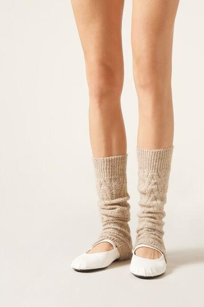 Beige Soft Leg Warmers, 5501_361D, large image number 1