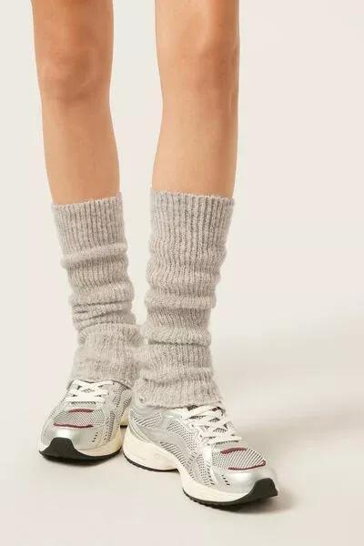 Grey Soft Leg Warmers, 5501_530D, large image number 1