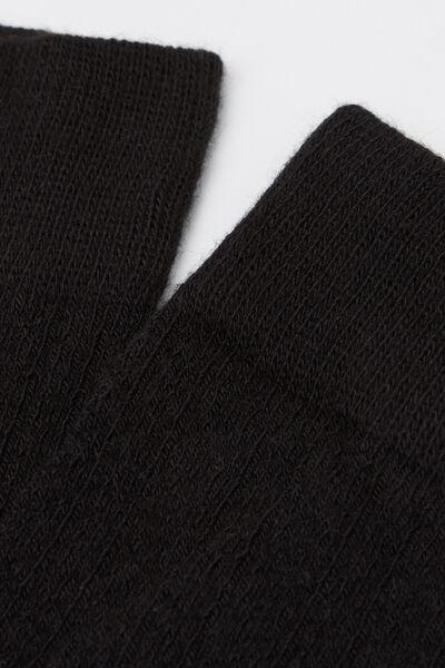 Black Chain Long Cashmere Socks, 5501_203D, large image number 2