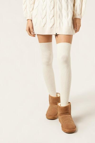 White Comfortable Fit Cashmere Longuette, 5501_525D, large image number 0