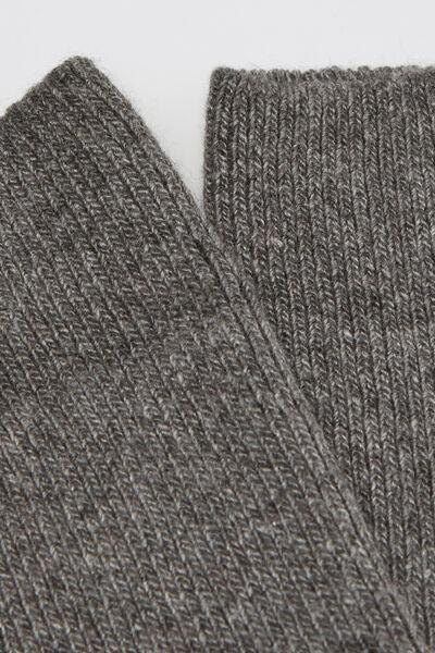 Grey Comfortable Fit Cashmere Longuette, 5501_527D, medium