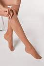 Calzedonia - Beige Eco Diamond-Patterned Mesh Knee-Highs Socks