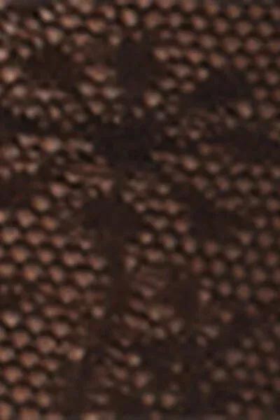 Black Floral-Patterned Mesh Hold-Ups Socks, Black Flowers, large image number 3