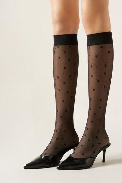 Black Knee-High Socks, 5501_5018, large image number 0