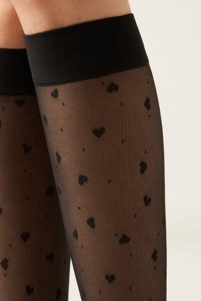 Black Knee-High Socks, 5501_5018, large image number 3