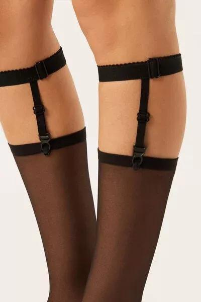 20 Denier Sheer Knee-High Socks, Black, 5501_103F, large image number 3