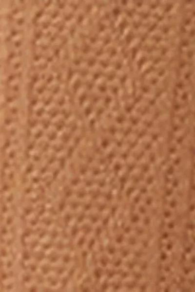 Beige Diamond-Patterned Knee-High-Socks, 5501_5513, large image number 2