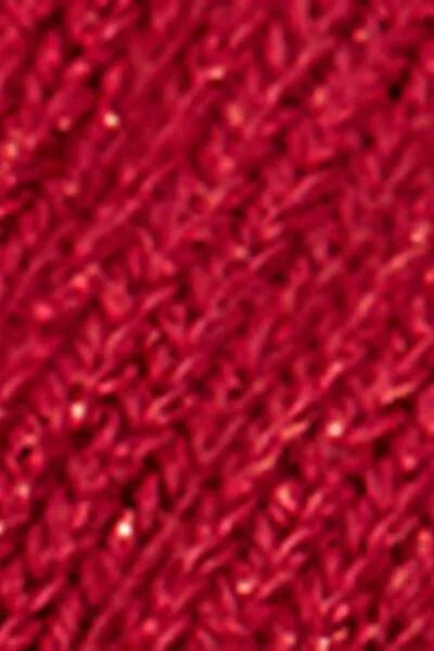 Red Christmas Glittered Teddy Print Cashmere Socks, 5501_481D, large image number 4