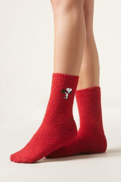 Red Snoopy Peanuts Slipper Socks, 5501_311D, large image number 0