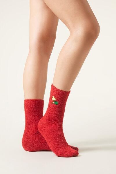 Red Snoopy Peanuts Slipper Socks, 5501_311D, large image number 1