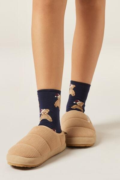Blue Bear Family Christmas-Patterned Socks, 5501_482D, large image number 1