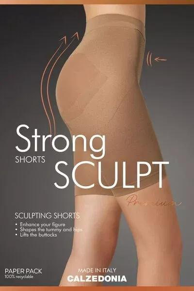 Black Strong Sculpt Shaping Shorts, Black, large image number 3