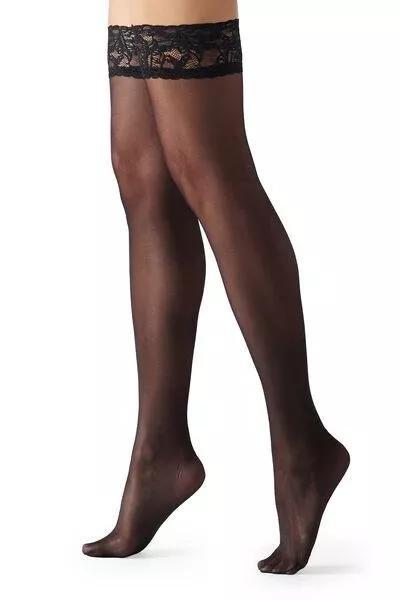 40 Denier Sheer Hold-Ups, Black, Black, large image number 2