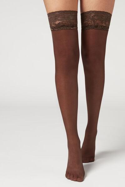 Brown 40 Denier Sheer Hold-Ups, , large image number 0