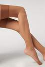 Calzedonia - Natural Elixir 20 Denier Sheer Garter Belt Effect Socks, Women