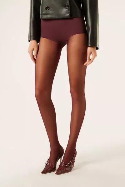 20 Denier Sheer Tights, Burgundy, 5501_5503, large image number 1