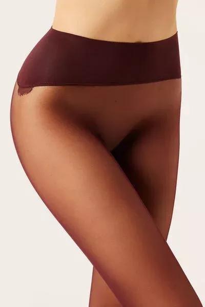 20 Denier Sheer Tights, Burgundy, 5501_5503, large image number 3
