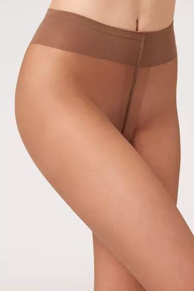 NUDE 10 - BRUN 20 Denier Sheer Matt Tights, Dark Natural Brown, large image number 4