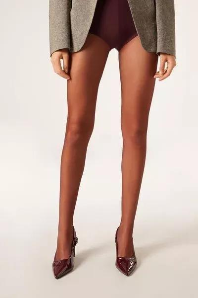 20 Denier Sheer-To-Waist Tights, Burgundy, 5501_5503, large image number 1