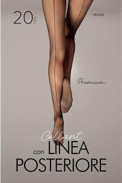Black 20 Denier Sheer Back Seam Tights, , large image number 6