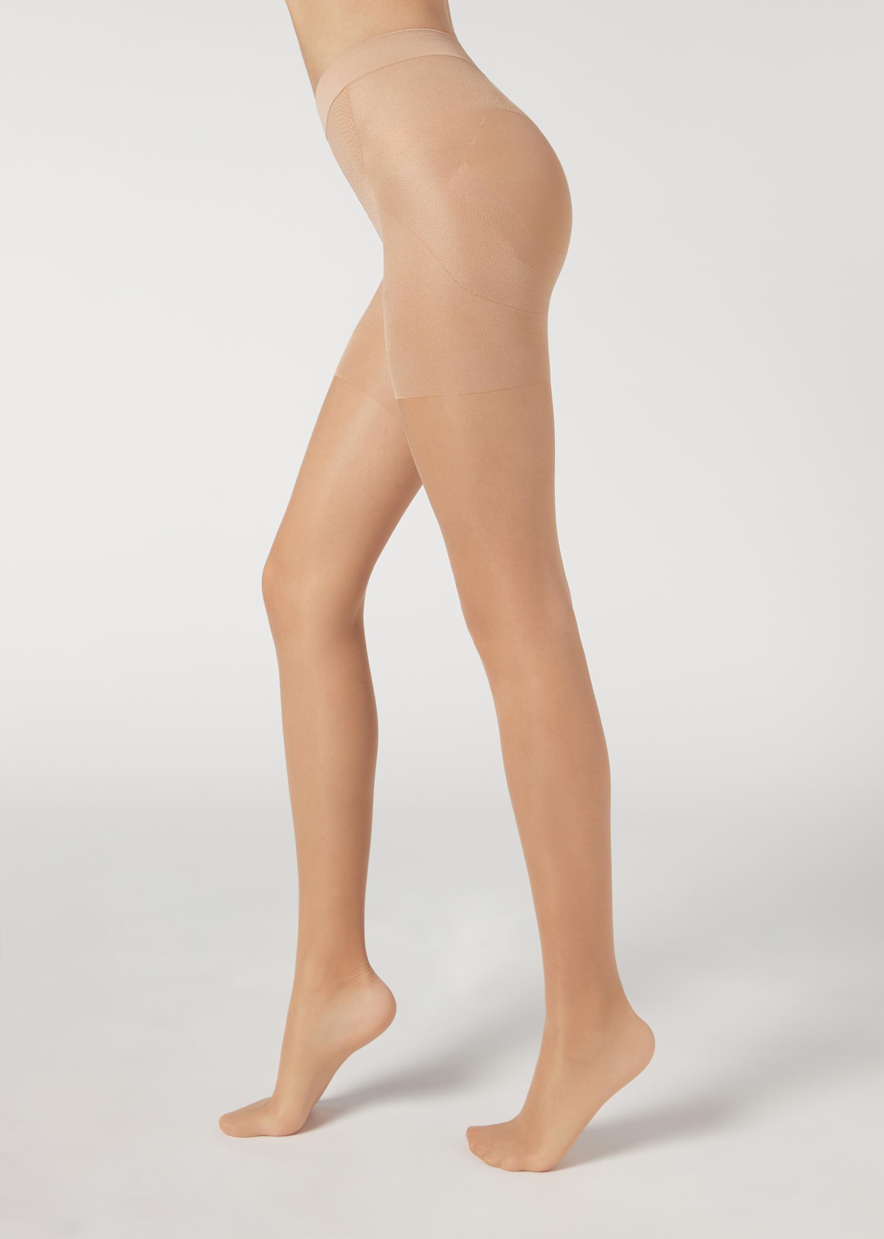 Beige 15 Denier Total Shaper Sheer Tights, , large image number 2