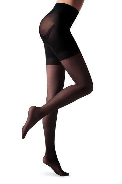 Black 15 Denier Total Shaper Sheer Tights, , large image number 3