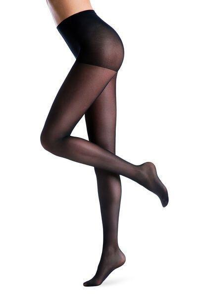 20 Denier Medium Compression Tights, Black, Black, large image number 3