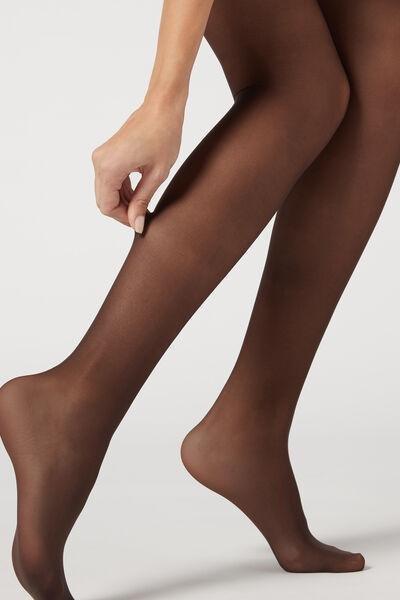 Brown 20 Denier Action Tights Medium, , large image number 0