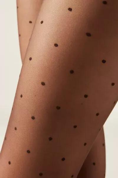 Sheer Christmas Tights, 5473 - Brown, 5501_5473, large image number 2