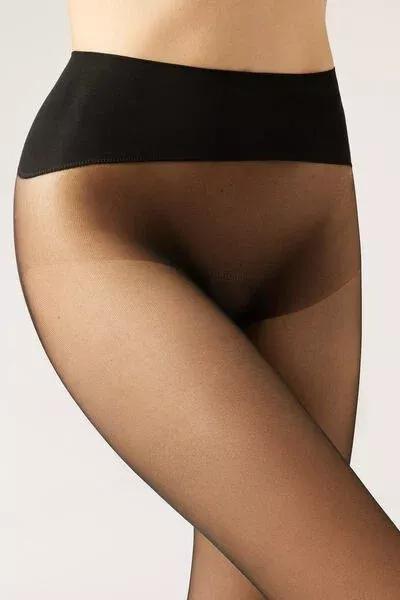 Sheer 20 Denier Comfort Tights, Black, Black, large image number 4