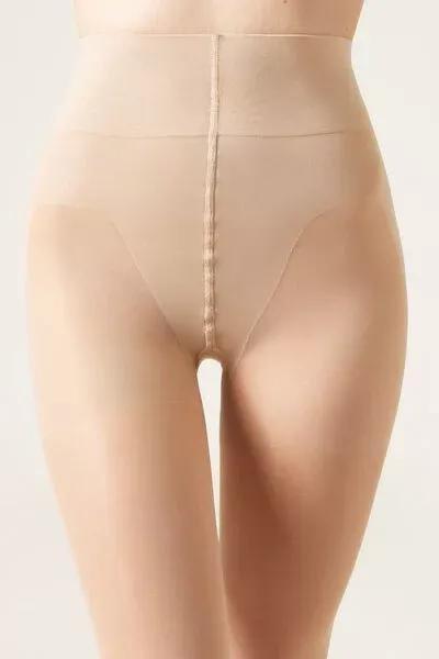 30 Denier Sheer Transparent Tights, Nude 1 - Beige, Sand, large image number 3