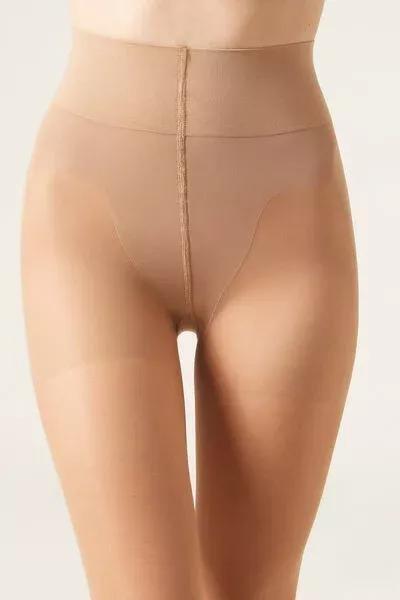 30 Denier Sheer Transparent Tights, Nude 6 - Caramel, Natural Elixir, large image number 3