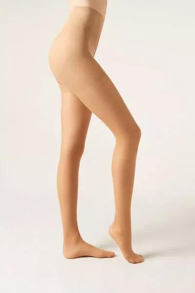 NUDE 7 - BRONZE Mid Sculpt 30 Denier Sheer Tights, Natural Bronze, medium