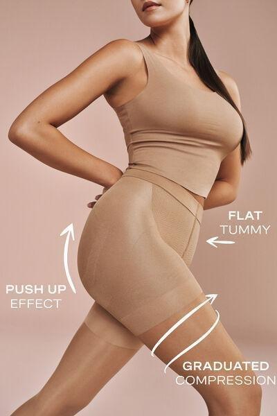 15 Denier Sheer Strong Sculpt Tights, Nude 7 - Brown, , large image number 0