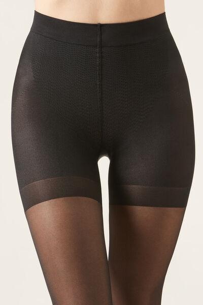30 Denier Sheer Strong Sculpt Tights - Black, Black, large image number 3