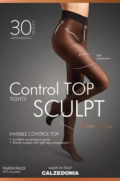 30 Denier Sculpt Sheer Tights, Nude 11 - Mocha, Mocha, large image number 2