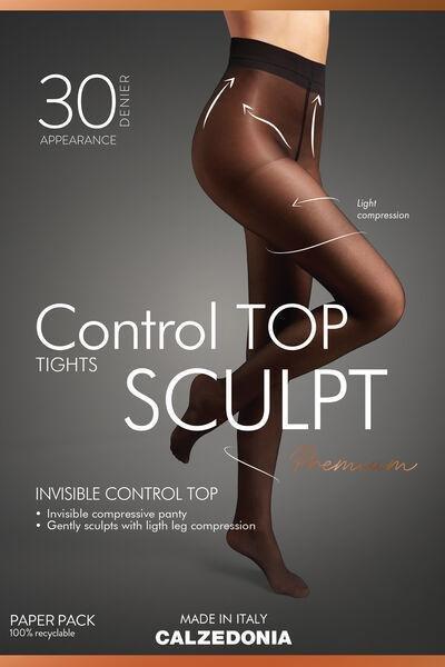 30 Denier Sculpt Sheer Tights , Nude 7 - Bronze, Natural Bronze, large image number 2